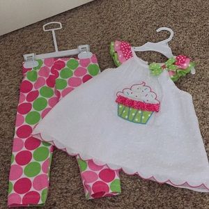 Adorable Two Year Old Birthday Cupcake Outfit